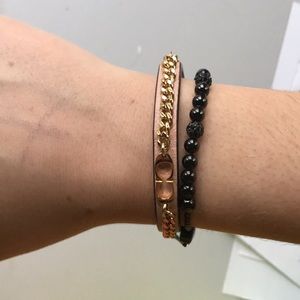 Coach Jewelry - Gold and Leather Bracelet Coach Jewelry - Gold and Leather Bracelet